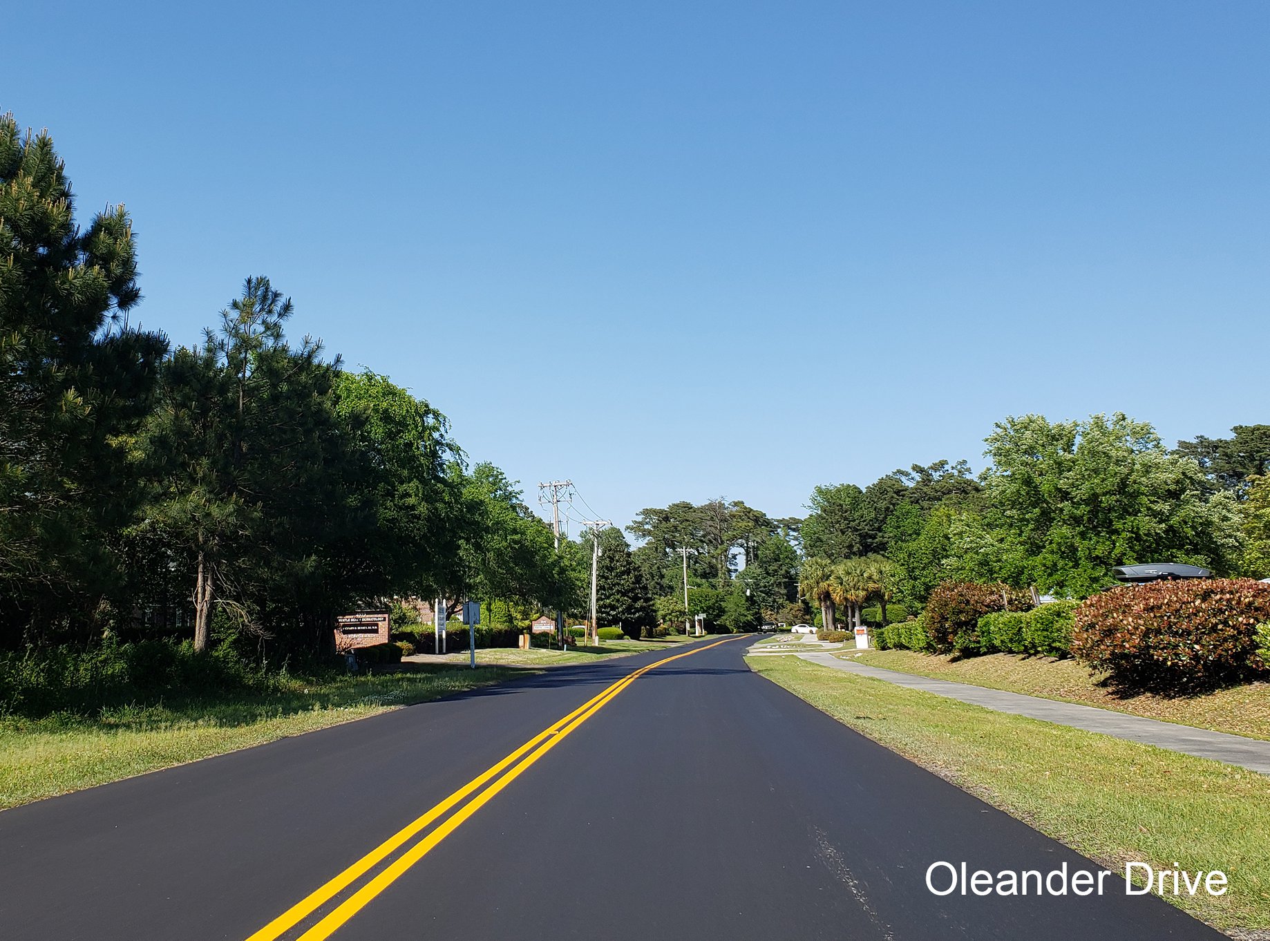 Milling and paving Oleander Drive